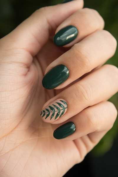zielone paznokcie